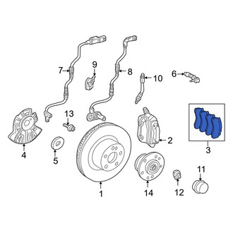 Mercedes-Benz OE - Front Disc Brake Pad Set
