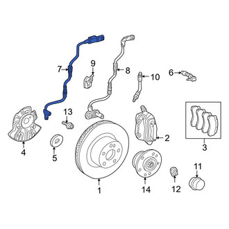 Mercedes-Benz OE - Front Disc Brake Pad Wear Sensor Cable