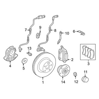 Mercedes-Benz OE - Front Suspension - Brake Components (Base)