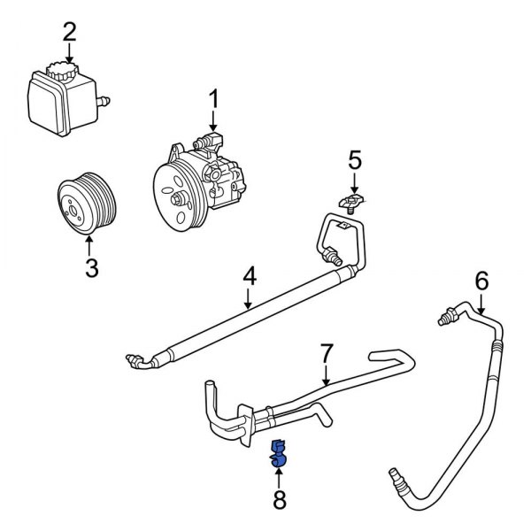 MercedesBenz OE 0069976190 Power Steering Cooler Clamp