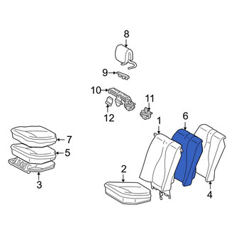 Mercedes-Benz OE - Rear Seat Back Cushion Cover