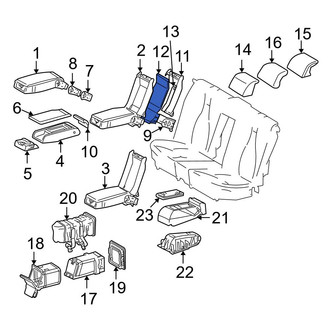 Mercedes-Benz OE - Rear Center Seat Back Cushion Cover