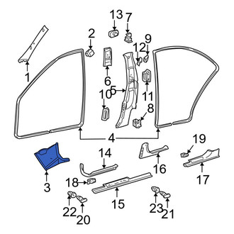 Mercedes-Benz OE - Left Kick Panel Trim