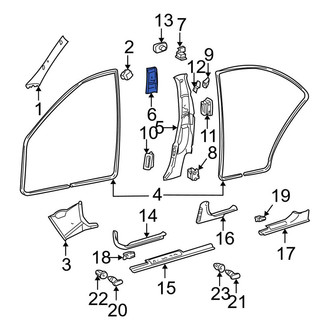 Mercedes-Benz OE - Left Seat Belt Anchor Plate Cover