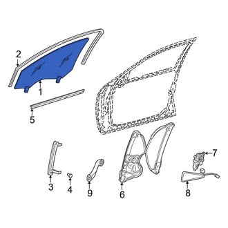 Mercedes-Benz OE - Front Left Door Glass