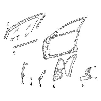 Mercedes-Benz OE - Front Door - Glass & Hardware
