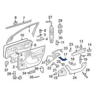 Mercedes-Benz OE - Rear Right Lower Interior Door Pull Handle