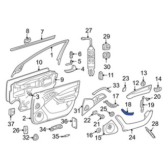 Mercedes-Benz OE - Rear Left Interior Door Pull Handle