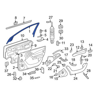 Mercedes-Benz OE - Rear Left Door Window Molding