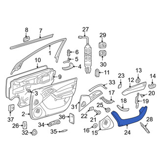 Mercedes-Benz OE - Front Right Door Trim Panel Pocket