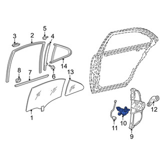 Mercedes-Benz OE - Rear Right Window Motor