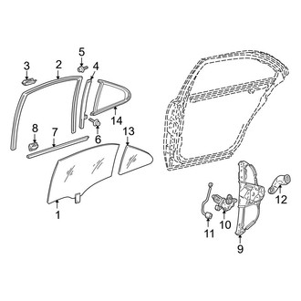 Mercedes-Benz OE - Rear Door - Glass & Hardware