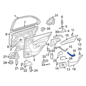 Mercedes-Benz OE - Rear Left Interior Door Pull Handle