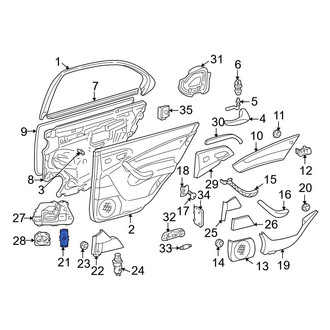 Mercedes-Benz OE - Front Right Door Window Switch