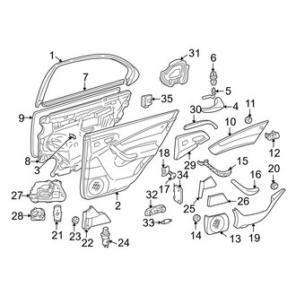 Mercedes-Benz OE - Rear Door - Interior Trim