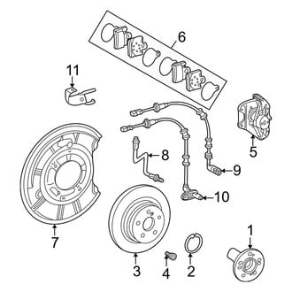 Mercedes-Benz OE - Rear Suspension - Brake Components (Base)