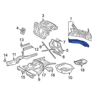 Mercedes-Benz OE - Rear Rear Body Reinforcement