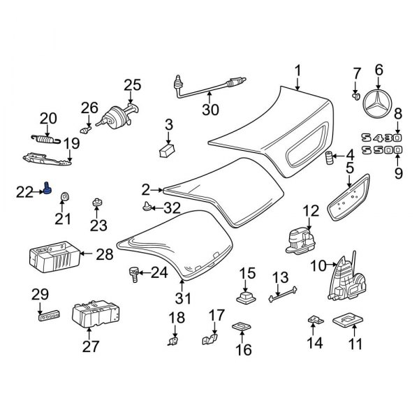 Deck Lid Stop Buffer