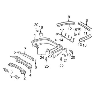 Mercedes-Benz OE - Rear Bumper - Bumper & Components