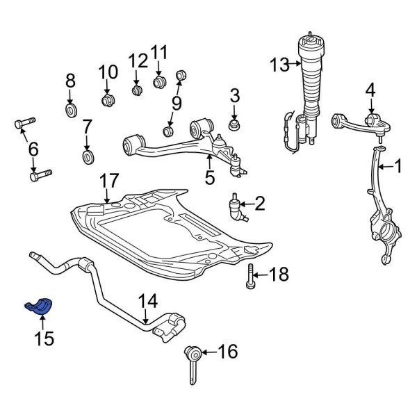 MercedesBenz OE 2203230040 Front Suspension Stabilizer Bar Bracket
