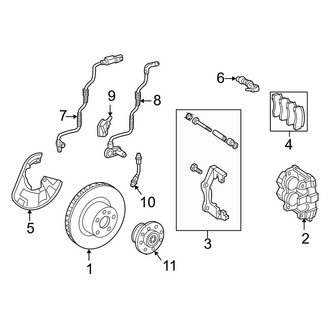Mercedes-Benz OE - Front Suspension - Brake Components (4Matic)
