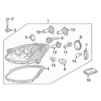 Mercedes-Benz OE - Front Lamps - Headlamp Components