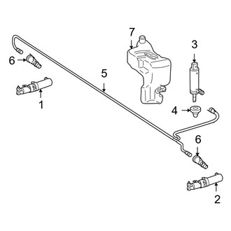 Mercedes-Benz OE - Front Lamps - Washer Components