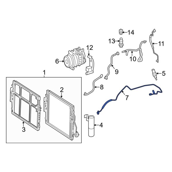 A/C Receiver Drier with Hose Assembly