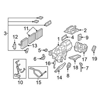 Mercedes-Benz OE - Air Conditioner & Heater - Evaporator & Heater Components (Front)