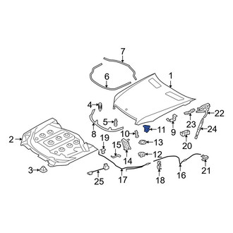 Mercedes-Benz OE - Front Upper Hood Latch