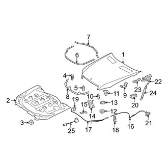 Mercedes-Benz OE - Front Hood Release Cable
