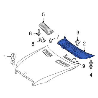 Mercedes-Benz OE - Front Cowl Panel