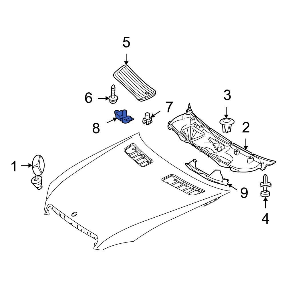 MercedesBenz OE 2118310244 Ambient Light Sensor Cover