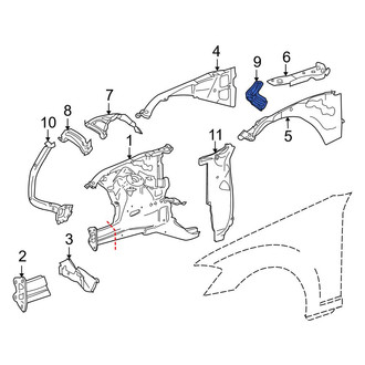Mercedes-Benz OE - Left Suspension Strut Brace