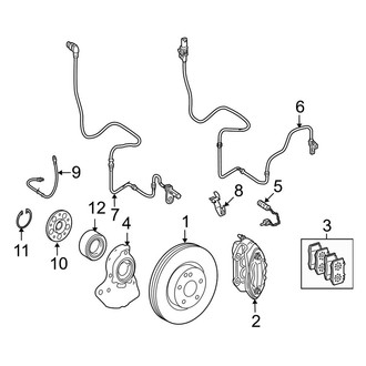 Mercedes-Benz OE - Front Suspension - Brake Components