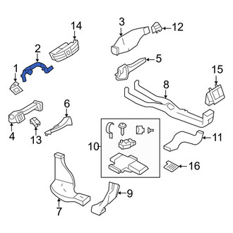Mercedes-Benz OE - Front Upper Inner Instrument Panel Air Duct