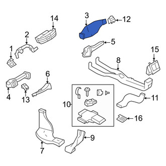 Mercedes-Benz OE - Front Right Instrument Panel Air Duct