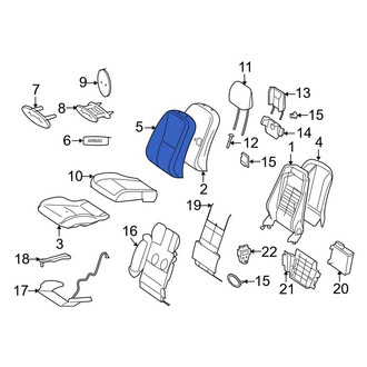 Mercedes-Benz OE - Front Left Seat Back Cushion Cover