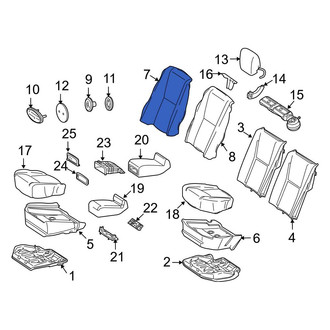 Mercedes-Benz OE - Rear Right Seat Back Cushion Cover