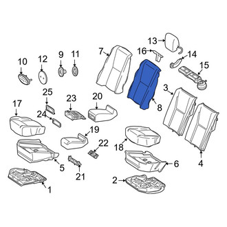 Mercedes-Benz OE - Rear Left Seat Back Cushion Cover