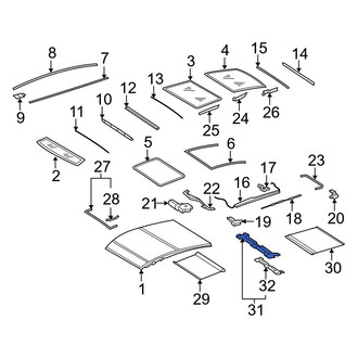 Mercedes-Benz OE - Left Sunroof Reinforcement