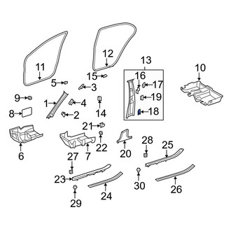 Mercedes-Benz OE - Left Seat Belt Receptacle Cover