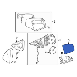Mercedes-Benz OE - Front Left Door Mirror Glass