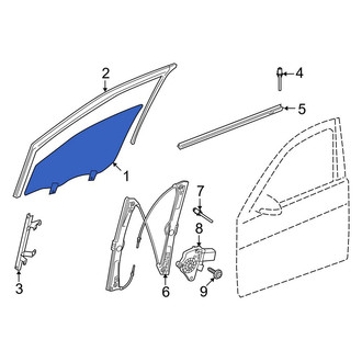 Mercedes-Benz OE - Rear Left Rearward Door Glass