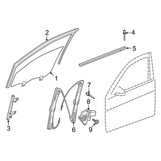 Mercedes-Benz OE - Front Door - Glass & Hardware