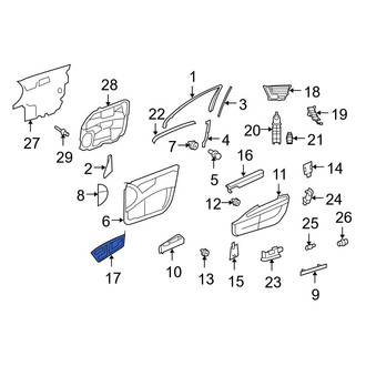 Mercedes-Benz OE - Front Right Door Trim Molding