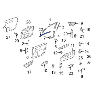 Mercedes-Benz OE - Front Left Door Trim Molding