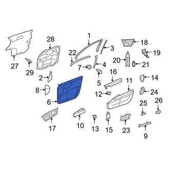 Mercedes-Benz OE - Rear Left Inner Door Interior Trim Panel