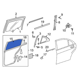 Mercedes-Benz OE - Front Right Door Glass Sunshade