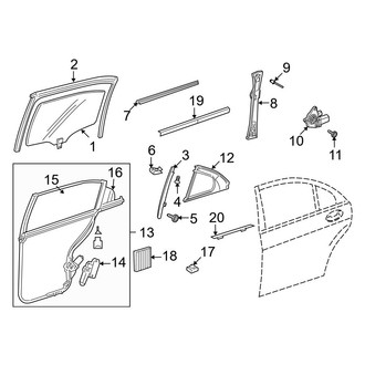 Mercedes-Benz OE - Rear Door - Glass & Hardware